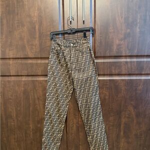 Fendi Brown Monogram Pants
